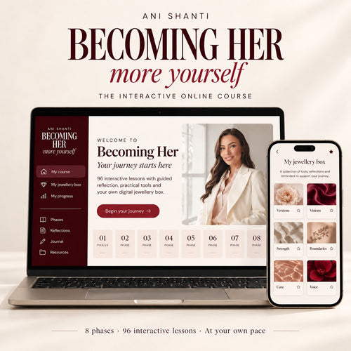 Becoming Her course app with the personal jewellery box