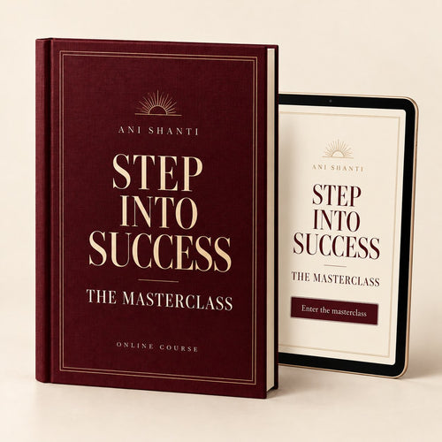 Step into Success — The Masterclass cover with tablet