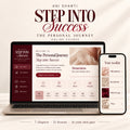 Step into Success — The Personal Journey online course on laptop and phone: 7 chapters, 21 lessons